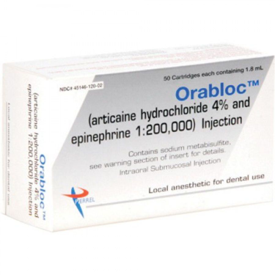 Orabloc Epinephrine 1.8 mL 50/Box